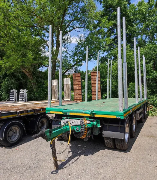 Remorques routière - plateau forestier - 4 essieux à rond d'avant-train